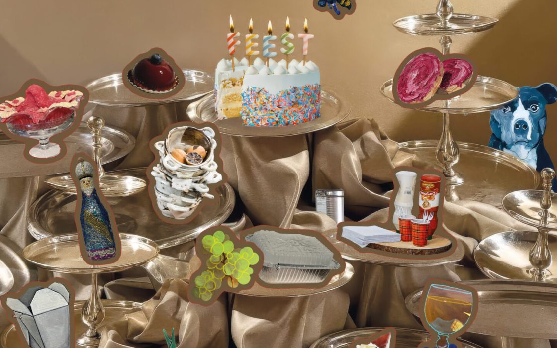 Feest aan tafel met stickers